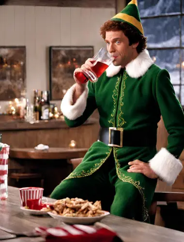 Elf drinking game in a bar