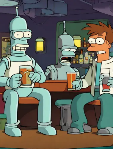 Futurama drinking game in a bar