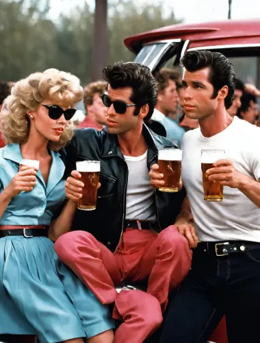 Grease drinking game with friends